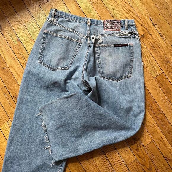 Vintage 90s Thrashed Baggy Wide Leg Volcom Skate Jeans - Picture 5 of 8